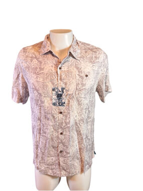 Men's Havana Jim Hawaiian Shirt, Size L, Beige